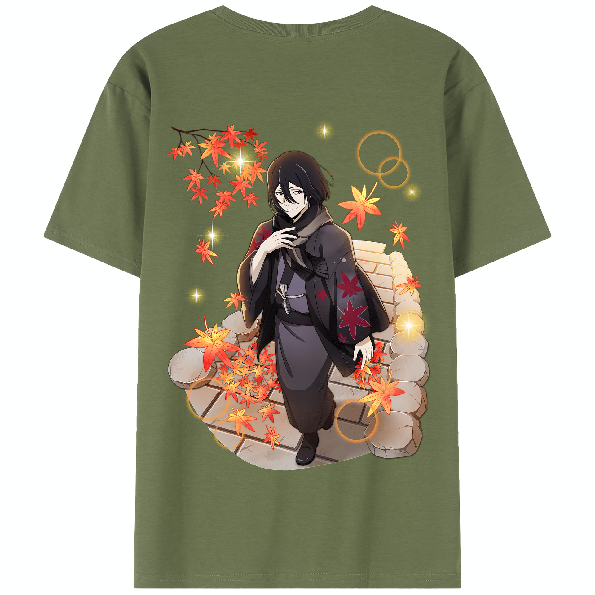 （画像用） 文豪ストレイドッグス Bungo Stray Dogs 綿100％半袖Tシャツ（背面プリント）